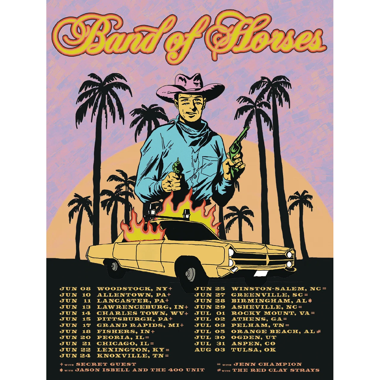 Band Of Horses concert tour poster 2026